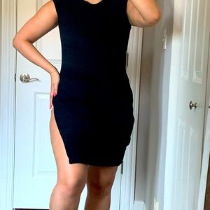 Blank dress with side slit